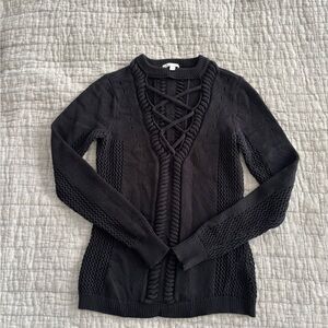 Black Cable Knit Sweater